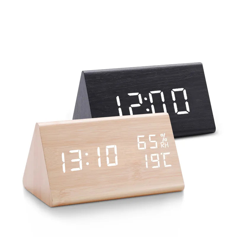 Minimalist Wooden Digital Alarm Clock
