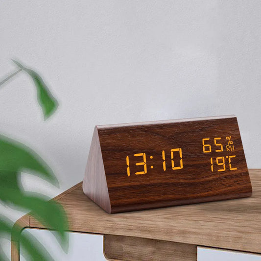 Minimalist Wooden Digital Alarm Clock